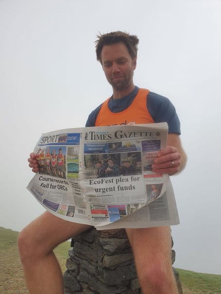 Lee Wickett on 9 peaks climb for MNDA on Helvellyn Aug 3 23