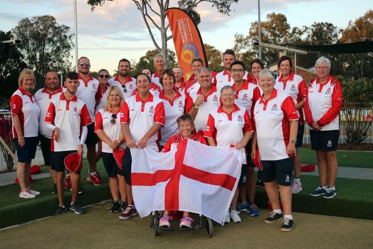 Stephen Hartley blind bowls player at Oz world champs 23
