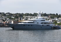 Gaming multimillionaire’s super yacht in Dartmouth