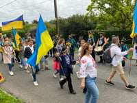 Crowds thronged to Tavistock for the carnival today.