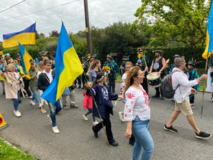 Crowds thronged to Tavistock for the carnival today.