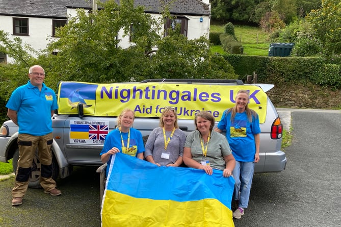 Milton Combe-based Nightingales UK take first donated 4x4 car to deliver paramedics to the Ukraine battlefields..