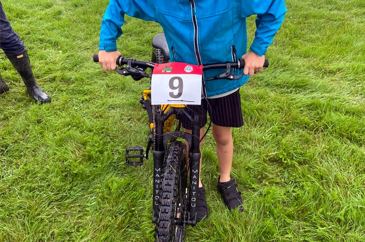 George Lake age 8, taking part in the Tour de Moor charity cycle ride.