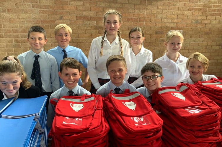 Mount Kelly College students collect for Ukraine schools' charity.