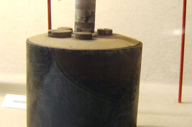 a WWII S-mine, similar to the device discovered in the Torr Quarry recycling centre