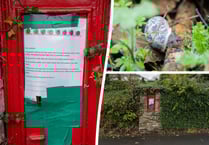 Lewdown postbox blighted by snails eating the mail