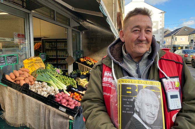 Big Issue Neil Stout supports King's food poverty project