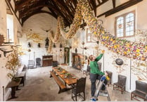 Cotehele garland featuring 30,000 dried flowers is open to the public 