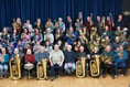 Stannary Brass Band stage Christmas concert