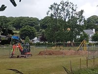 Work restarts on games area