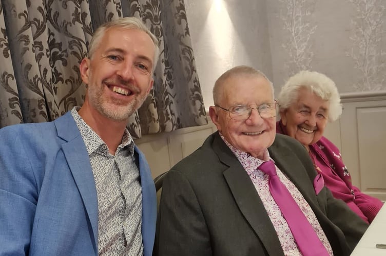 Jason Rice with Cyril and Hazel May.