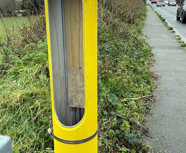 Vandals target speed camera yet again