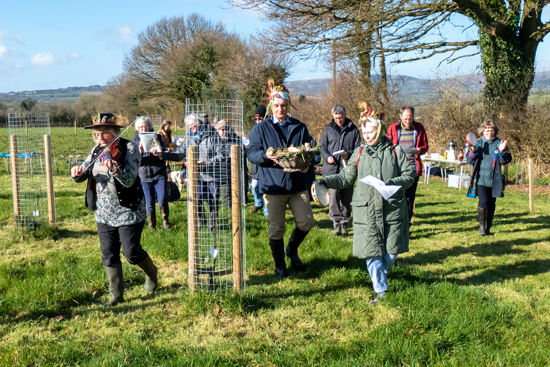 All welcome at wassail to call for good year for orchard