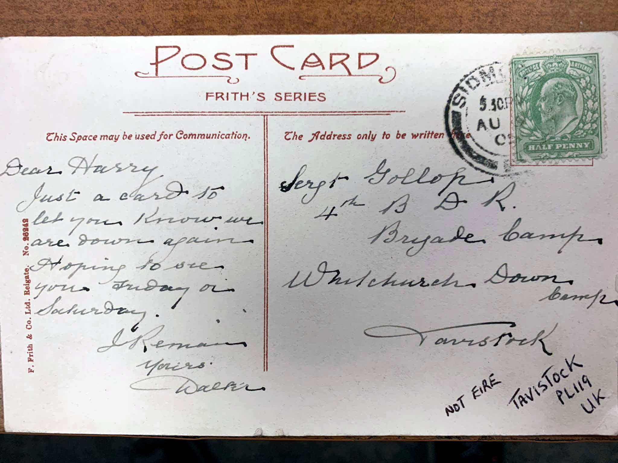 Postcard arrives in town more than 100 years late