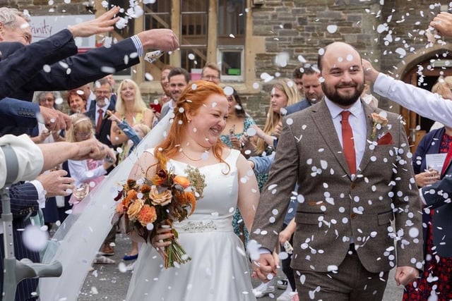 Couple held both ceremony and reception in a Devon Anglican Church
