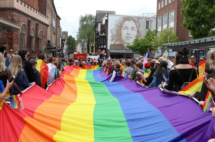 Exeter Pride March returns on May 11, 2024.  AQ 1024
