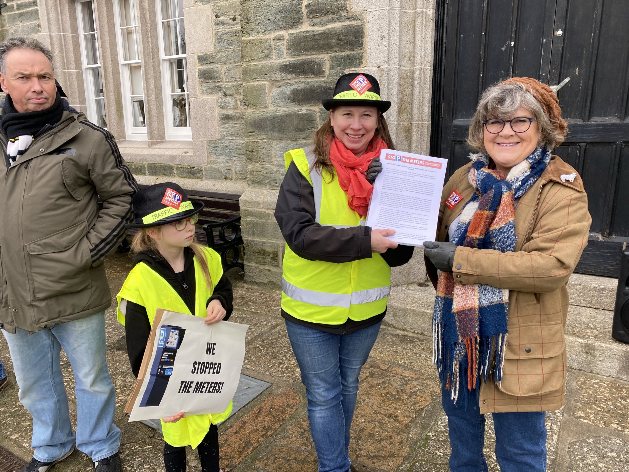 Town’s anti-parking meter street protest