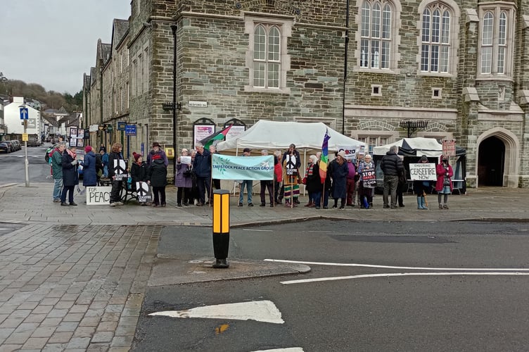 Gaza protest in Tavistock.