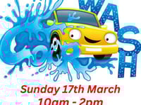 Callington fire fighters thank drivers for joining a charity car wash