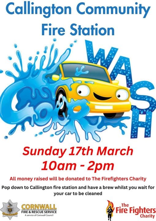 Callington fire station car wash. success.