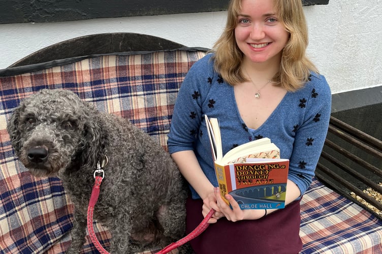 Chloe Hall and Bramble. the dog