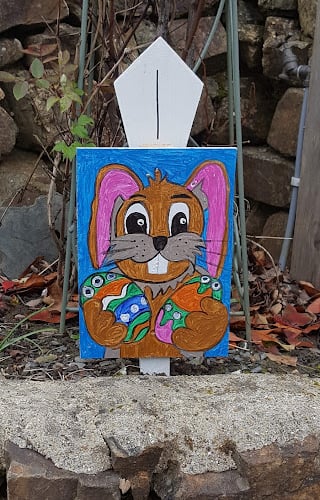 Tavistock Sensory Garden plaque for the Easter Egg Hunt