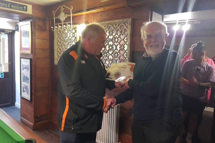 Horrabridge Rangers Sports Association Dave Kendal lifetime award.