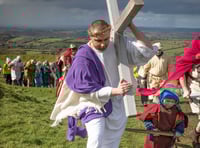  Crucifixion reenacted on Dartmoor tor