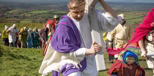  Crucifixion reenacted on Dartmoor tor