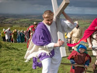  Crucifixion reenacted on Dartmoor tor