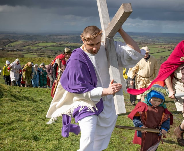  Crucifixion reenacted on Dartmoor tor