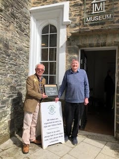 Tavistock Museum opening Mayor Andy Hutton thanks manager Rod Martin