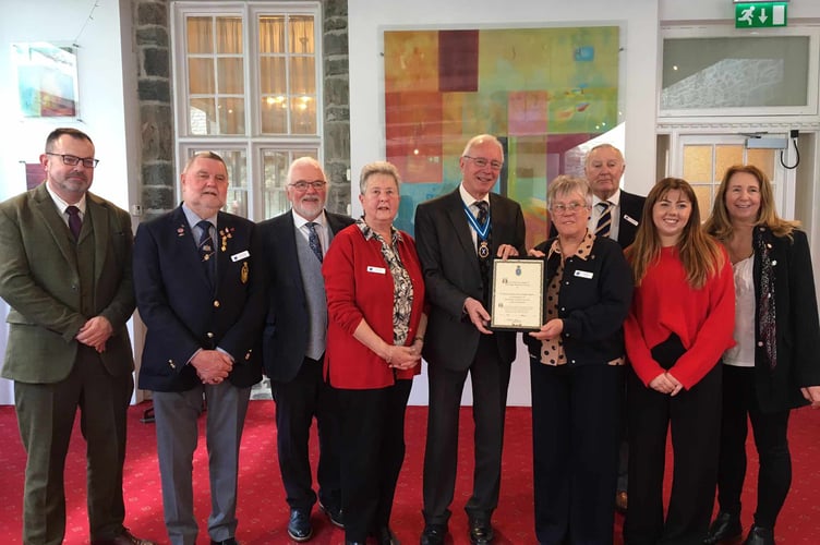 The presentation to the policing volunteers