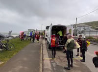 Cyclists caught up in Storm Kathleen