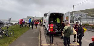 Cyclists caught up in Storm Kathleen