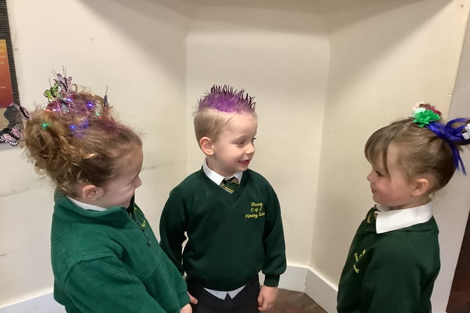 Mad March Hair Day at Meavy Primary 