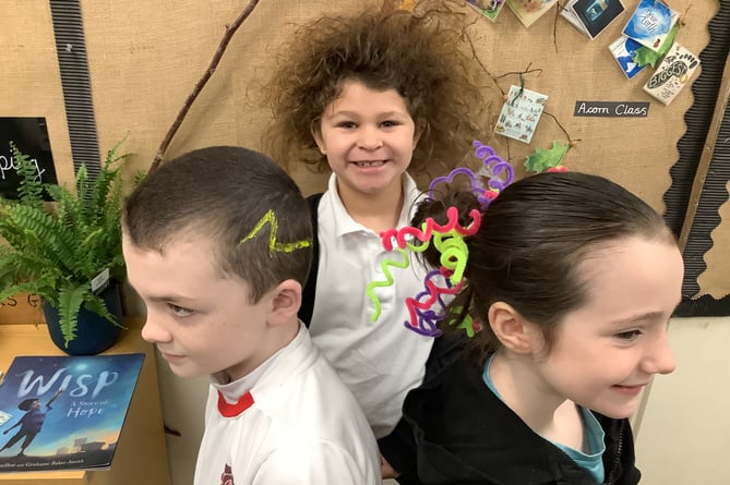 Mad Hair Day at Meavy Primary School