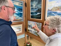 Peter Tavy artists display at Tavistock charity cafe