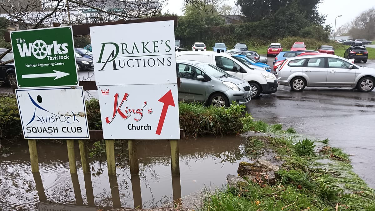 Tavistock car park flood repair tavistocktoday.co.uk
