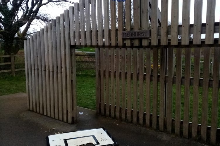 Yelverton play park vandals strike again after a major upgrade last year.