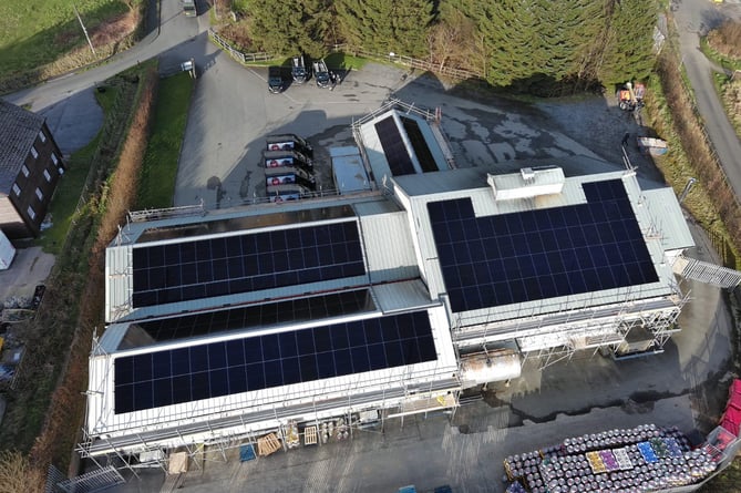 Dartmoor Brewery's new roof-top solar panels will supply half of the operation's electricity needs.