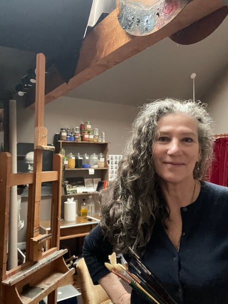 Jeannine Jourdan in her Belstone studio