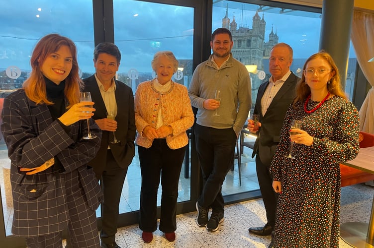 Some of those who attended a reception to launch the abseil event.  AQ 7774