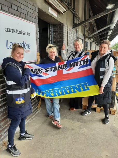  Nightingales UK volunteers from Milton Combe deliver medical aid for the Ukrainian war frontline. 