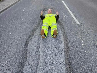 Pothole campaigner on TV