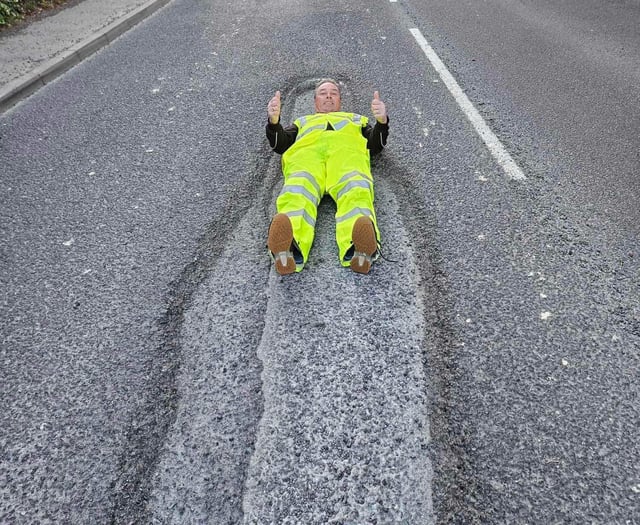 Tavistock's largest pothole filled