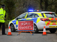 Accident closes road near Whiddon Down 