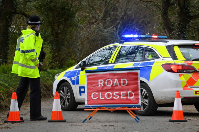 Traffic congestion warning on Roborough Down after crash