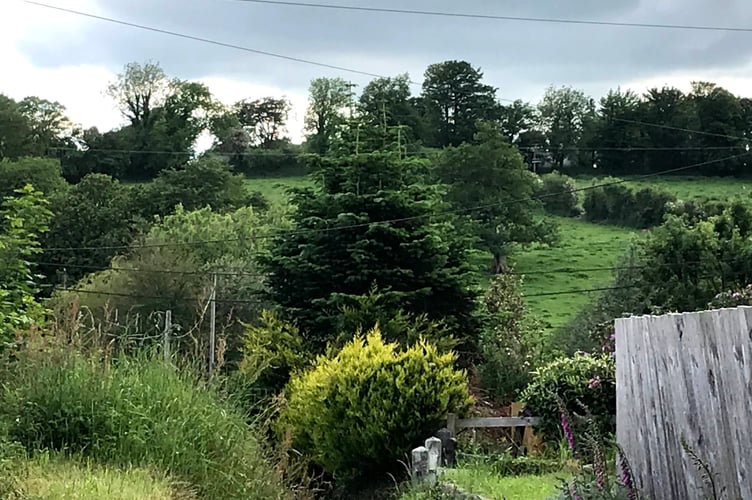 A view of the Green Hill site from the village side