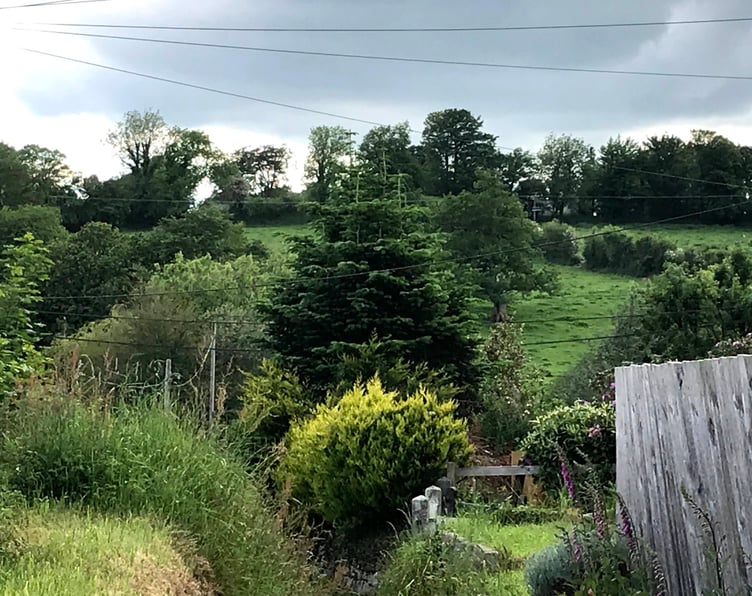 A view of the Green Hill site from the village side